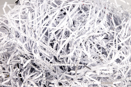 Paper strips from a shredderの写真素材