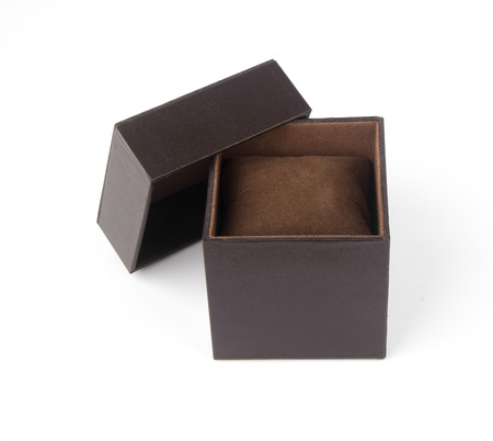 Open gift box packaging on whiteの写真素材