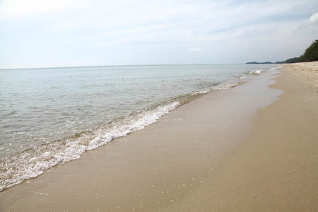 sand beach and waves of thai Sea.の写真素材