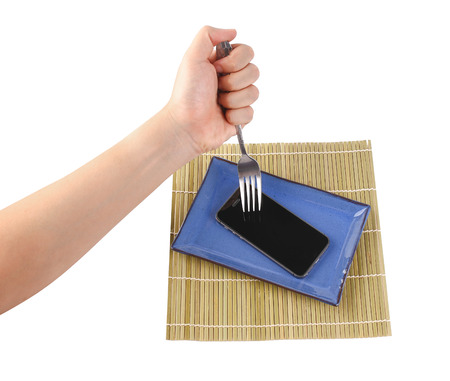 Eat the food social  Concept.
