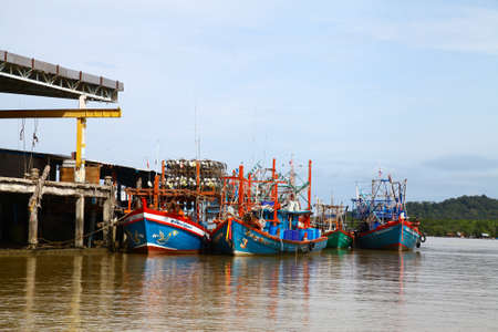 SATUN, THAILAND - Fishing boats are out fishing on province of Satun.のeditorial素材
