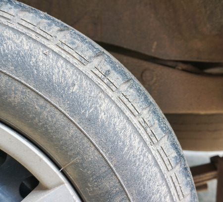 Muddy wheels.の写真素材