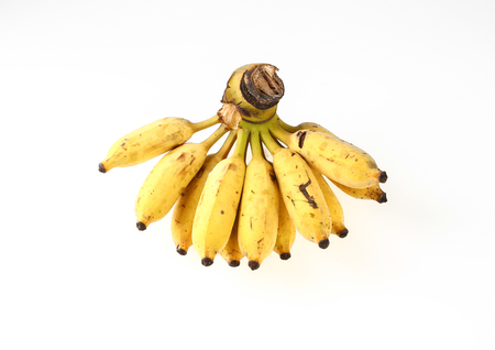 Ripe banana on a white background.の写真素材