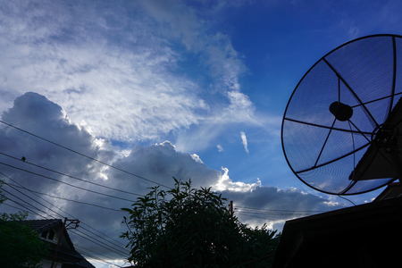 storm clouds is background.の写真素材