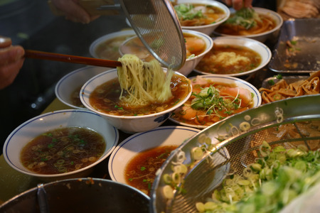 Japanese ramen food shop at Tsukiji Fish Market.のeditorial素材