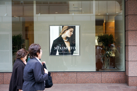KAWAGOE, JAPAN - March 15, 2016 : Mikimoto store at the crea mall street has many shops.のeditorial素材