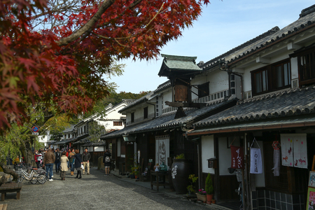 KURASHIKI, JAPAN - November 25 : Tourists are visiting the beautiful ancient city of Edo at kurashiki, JAPAN.のeditorial素材