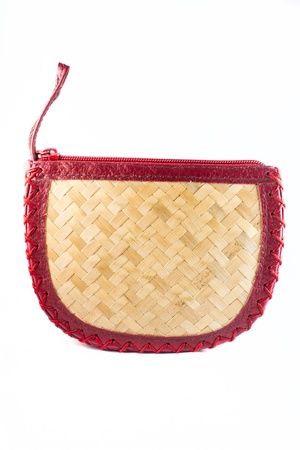 Handmade Bamboo Coin Pursesの写真素材