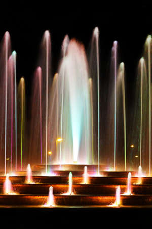 Colorful water fountainの写真素材