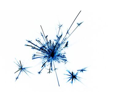 Stars sparkler isolated on white backgroundの写真素材
