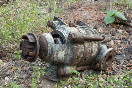 Piece of mining equipment abandoned   の写真素材
