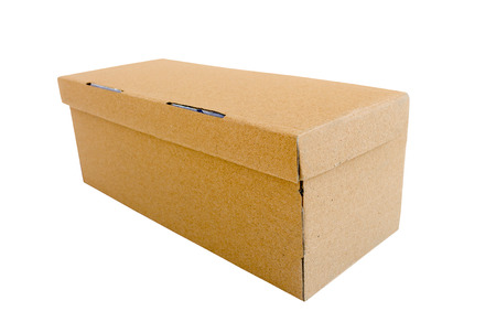 Carton boxes isolated on the white backgroundの写真素材