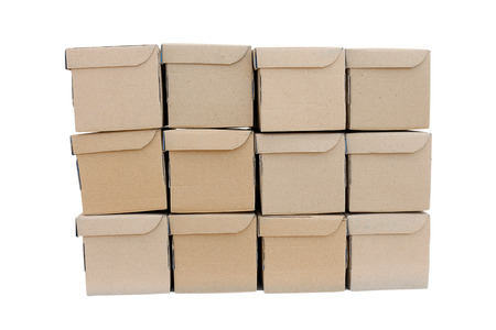 Carton boxes isolated on the white background