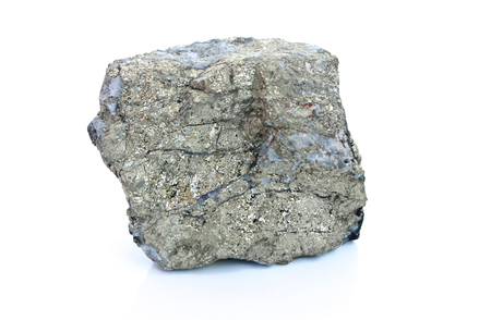 stone crystal ore on white background.の写真素材