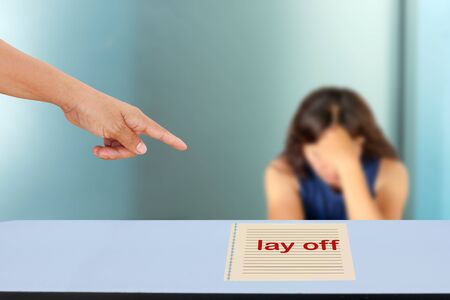 The concept of people dismissal or lay off an employee.