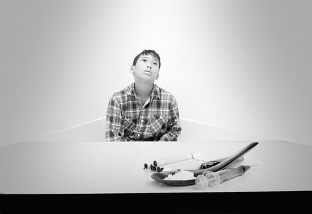 The concept of drug problems in youth.の写真素材