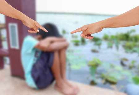 Concepts of violence against children.の写真素材