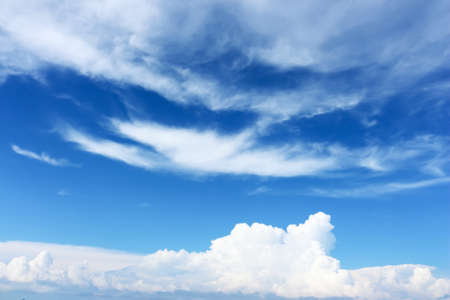 Beautiful blue sky and white cloud.