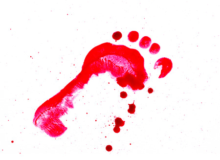 blood splatter on white background.