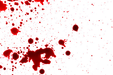 blood splatter isolated on white background.