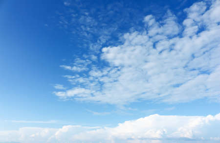 White clouds in the blue sky.の写真素材
