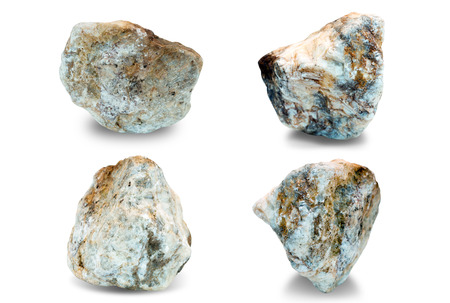 Set of stones on white backgroundの写真素材