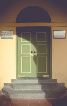 old walkway at morning daylight and vintage filter style.の写真素材