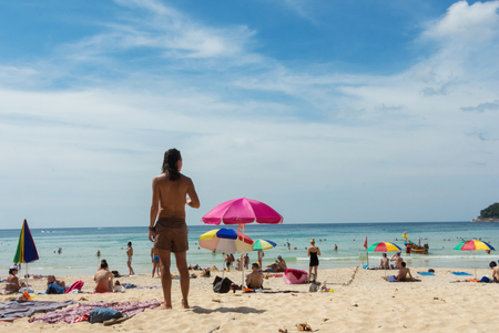 PHUKET,THAILAND 25 dec 2016 ;Many tourists on the beaches of Phuket Island. Where to stayand celebrate the Christmas  and new year season,Phuket is a popular of tourists and want to travel for relax.のeditorial素材