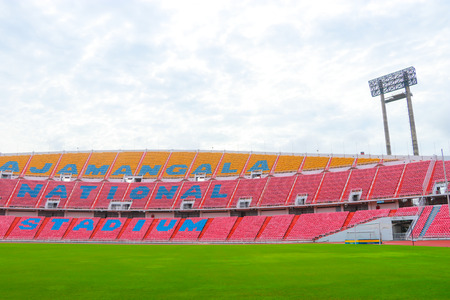Bangkok,Thailand- August 4,2017: Rajamangala National Stadium  a part of the Hua Mak Sports Complex, is the national stadium of Thailand and the home stadium for the Thailand national football team.のeditorial素材