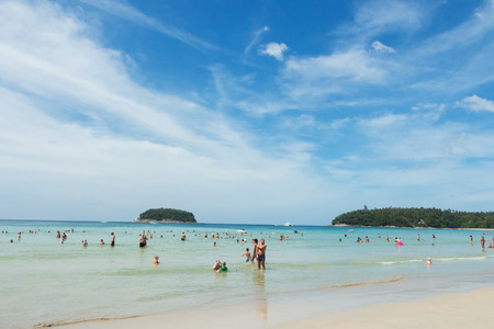 PHUKET,THAILAND 25 dec 2016 ;Many tourists on the beaches of Phuket Island. Where to stayand celebrate the Christmas  and new year season,Phuket is a popular of tourists and want to travel for relax.のeditorial素材
