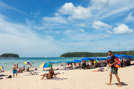 PHUKET,THAILAND 25 dec 2016 ;Many tourists on the beaches of Phuket Island. Where to stayand celebrate the Christmas  and new year season,Phuket is a popular of tourists and want to travel for relax.のeditorial素材