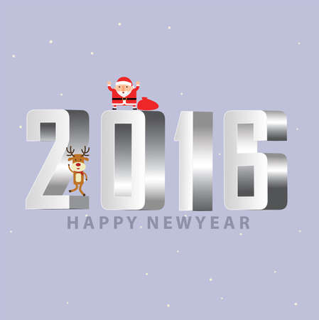 merry christmas and happy new yearのイラスト素材