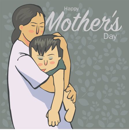 happy mother's dayのイラスト素材