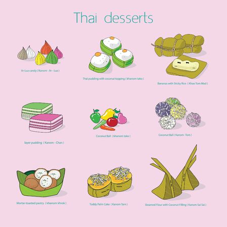 vector Thai dessertsのイラスト素材