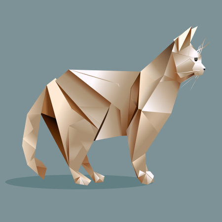 Origami Cat Images eps 10 formatのイラスト素材