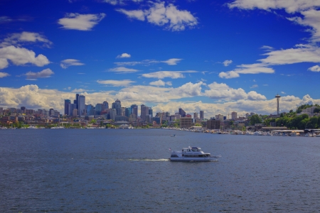 View on Seattle downtown from  gas work park