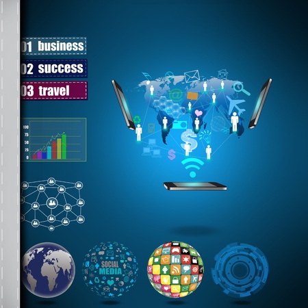 Mobile phones technology business conceptの写真素材