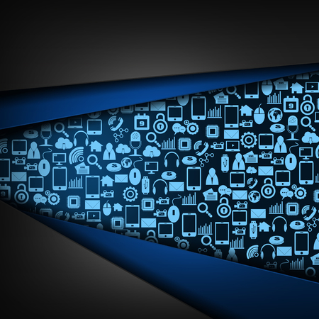 Social media  on abstract backgroundの写真素材