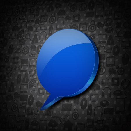 Chat bubble on  social backgroundの写真素材
