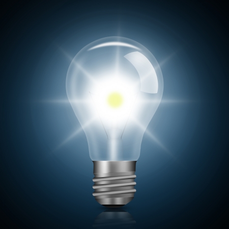 Light bulb illuminated,の写真素材