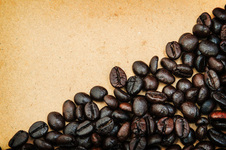 Coffee on grunge  paper backgroundの写真素材