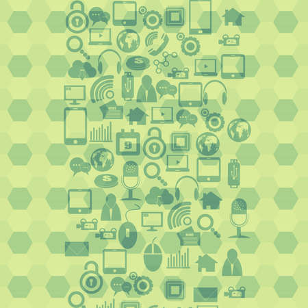 Social media and technology icons on  abstract  background