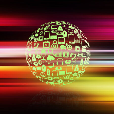 Social media   on  abstract  backgroundの写真素材