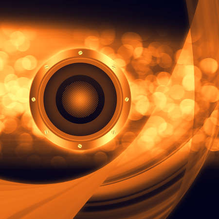Audio speaker  on  abstract  backgroundの写真素材