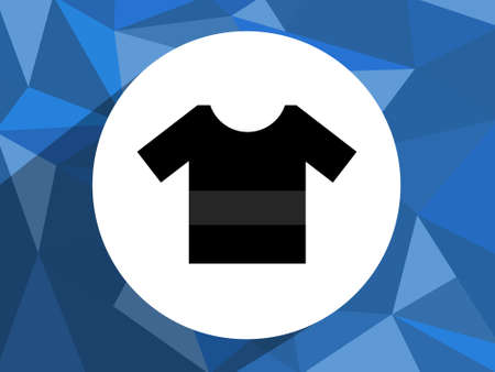 Tshirt Icon icon, Flat design style with a triangular pattern backgroundの写真素材