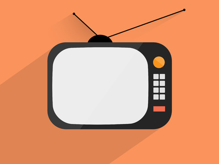 Retro tv ,Flat design styleの写真素材