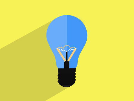 light bulbt,Flat design styleの写真素材