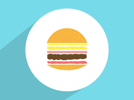 Hamburger  ,Flat design styleの写真素材