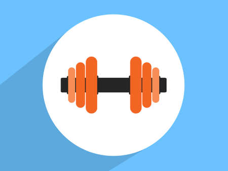 Dumbbell ,Flat design styleの写真素材