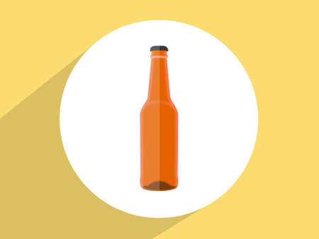 Beer bottle ,Flat design styleの写真素材